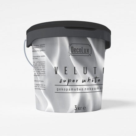 Декоративна бяла кадифена мазилка Veluto Super White DecoLux